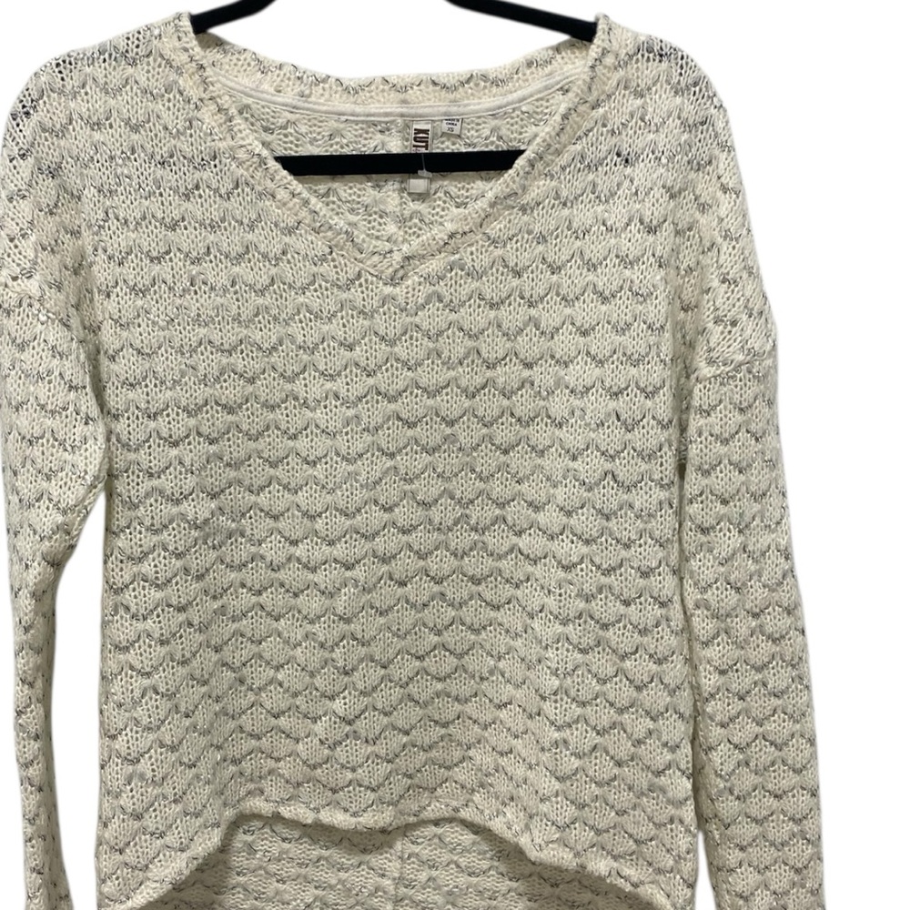 Kut From the Kloth Off White Grey Black Knit Sweater A Like New - Size XS
